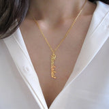 Personalized Name Necklace Pendant Custom Nameplate Jewelry