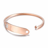 Women's Type 1 Diabetes Medical Alert ID Cuff Bracelet Bangle