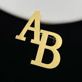 Personalized Stainless Steel Letter Brooches