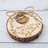 Personalized Wooden Ring Box Engraved Wedding Holder