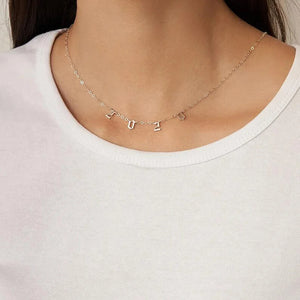 Year Women Necklace Stainless Steel Personalized Number Pendant Necklace Jewelry