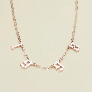 Year Women Necklace Stainless Steel Personalized Number Pendant Necklace Jewelry