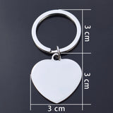 Music Code Keychain Stainless Steel Heart Pendant Personalized Keyring