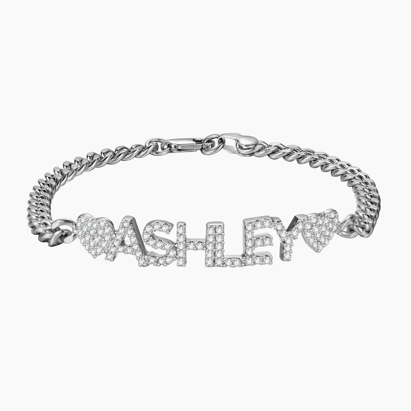 Zircon Bangles Crystal Name Bracelet Butterfly Jewelry Gift