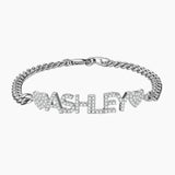 Zircon Bangles Crystal Name Bracelet Butterfly Jewelry Gift