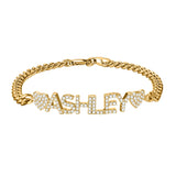 Zircon Bangles Crystal Name Bracelet Jewelry Butterfly Bracelet