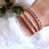 Personalized CZ Zircon Letter Bracelet Adjustable Crystal Bracelet Jewelry
