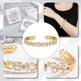 Zircon Name Bracelet Personalized Crystal Initial Alphabet Letter Bangle