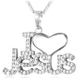 Zircon Heart Name Necklace Personalised Pendant