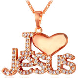 Zircon Heart Name Necklace Personalised Pendant