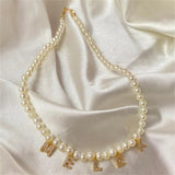 Zircon Necklace Personalized Crystal Pearl Choker