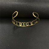Zircon Name Bangle Stainless Steel Bracelet For Women Men Baby