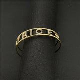 Zircon Name Bangle Stainless Steel Bracelet For Women Men Baby
