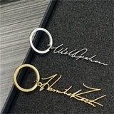 Stainless Steel Personalized Handwritten Keychain