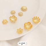 14K Light 18k Receptacle Accessories Daisy Bead Cap Bead Material