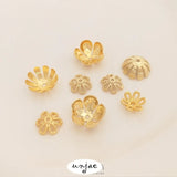 14K Light 18k Receptacle Accessories Daisy Bead Cap Bead Material