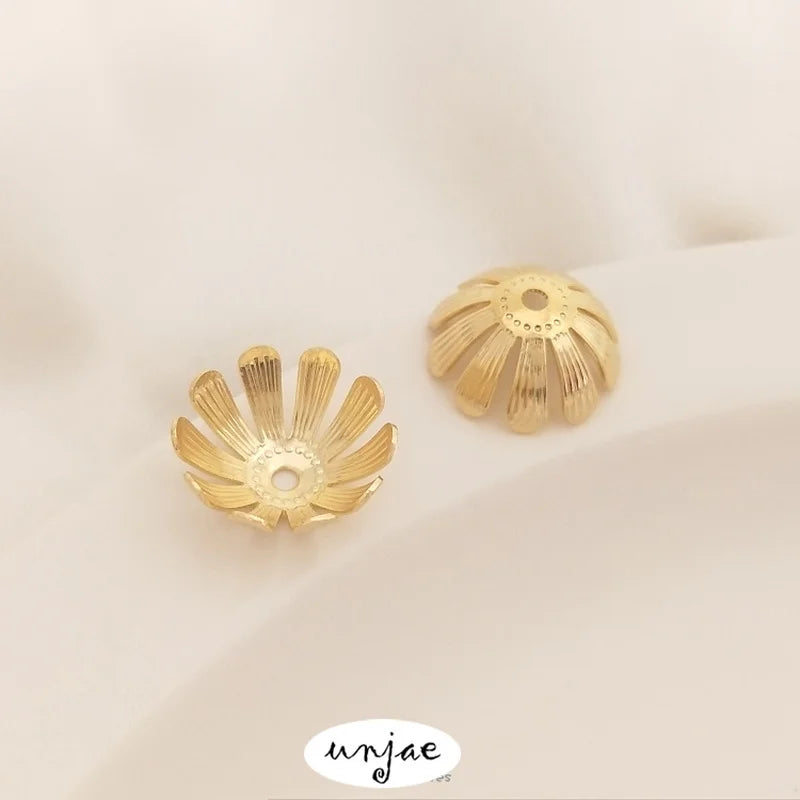 14K Light 18k Receptacle Accessories Daisy Bead Cap Bead Material