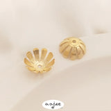 14K Light 18k Receptacle Accessories Daisy Bead Cap Bead Material