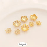 14K Light 18k Receptacle Accessories Daisy Bead Cap Bead Material