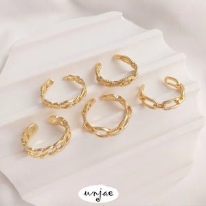 14K Open Chain Ring Minimalist Ins Style