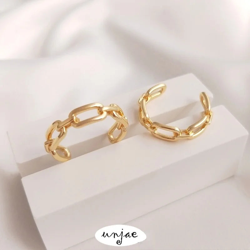 14K Open Chain Ring Minimalist Ins Style