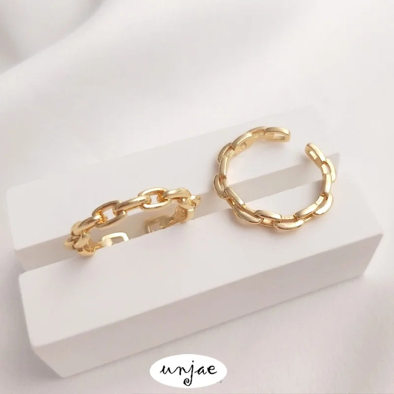 14K Open Chain Ring Minimalist Ins Style