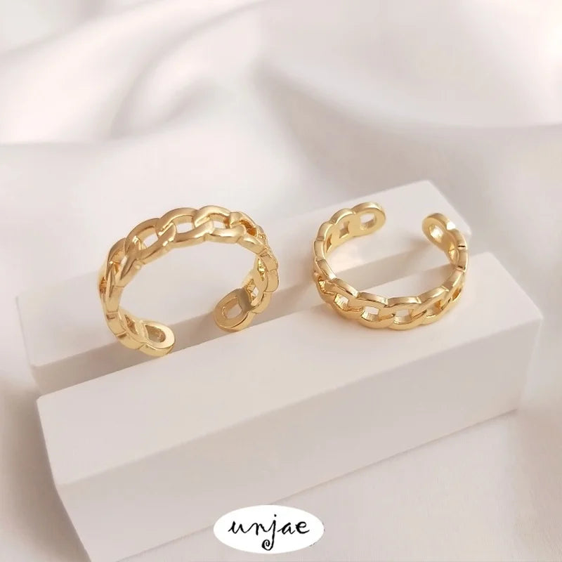 14K Open Chain Ring Minimalist Ins Style