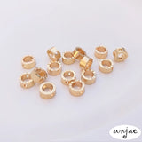 14K Wave Edge Flower Bead Ring Set DIY Bracelet Earrings