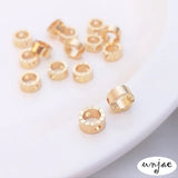 14K Wave Edge Flower Bead Ring Set DIY Bracelet Earrings
