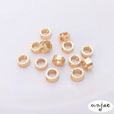 14K Wave Edge Flower Bead Ring Set DIY Bracelet Earrings