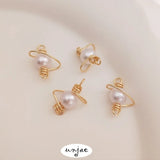 14K Wire Wrapped Pearl Planet Pendant DIY Jewelry Making