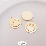 14K Cat Head Love Face Pendant for DIY Necklace