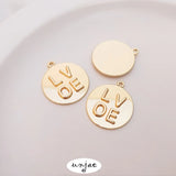 14K Cat Head Love Face Pendant for DIY Necklace