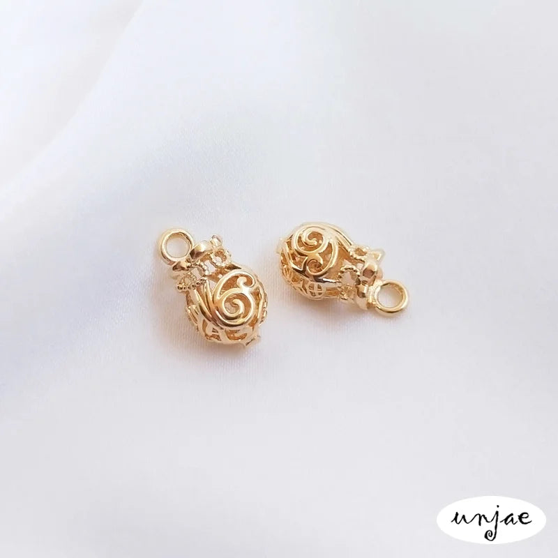 DIY Bead Chain Money Bag Pendant for Antique Jewelry