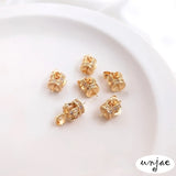 14K Inlaid Zircon Crown Pearl Pendant DIY Accessories