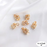 14K Inlaid Zircon Crown Pearl Pendant DIY Accessories