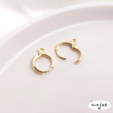 Copper-Clad 14K 18K Color-Preserving European-Style Buckle Earring