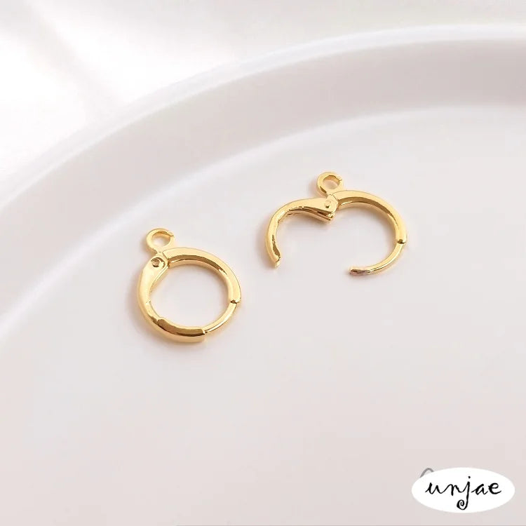Copper-Clad 14K 18K Color-Preserving European-Style Buckle Earring
