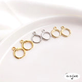 Copper-Clad 14K 18K Color-Preserving European-Style Buckle Earring