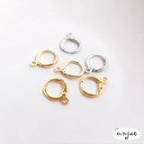 Copper-Clad 14K 18K Color-Preserving European-Style Buckle Earring