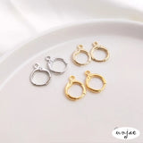 Copper-Clad 14K 18K Color-Preserving European-Style Buckle Earring