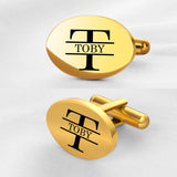 Custom Cufflinks with Engraved Initials & Dates for Men