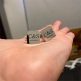 Personalized Initials & Date Cufflinks