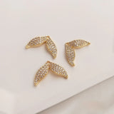 Herring Tail Pendant 14K Gold-Clad Whale Mermaid Tail DIY Jewelry