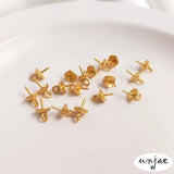 Matte Antique Half Hole Pearl Sheep's Eye Flower Clavicle Chain Pendant DIY