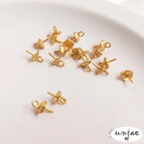 Matte Antique Half Hole Pearl Sheep's Eye Flower Clavicle Chain Pendant DIY