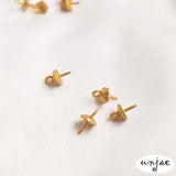 Matte Antique Half Hole Pearl Sheep's Eye Flower Clavicle Chain Pendant DIY