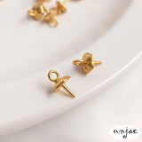 Matte Antique Half Hole Pearl Sheep's Eye Flower Clavicle Chain Pendant DIY