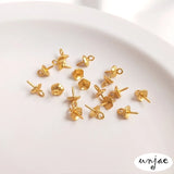 Matte Antique Half Hole Pearl Sheep's Eye Flower Clavicle Chain Pendant DIY