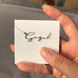 Initial Letter Necklace Stainless Steel Pendant Jewelry